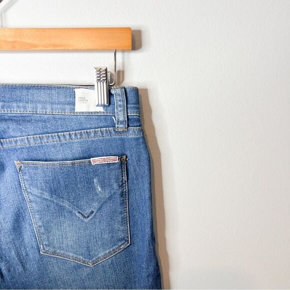 Hudson Krista Ankle Skinny With Raw Hem Jeans in Leag - Picture 7 of 8